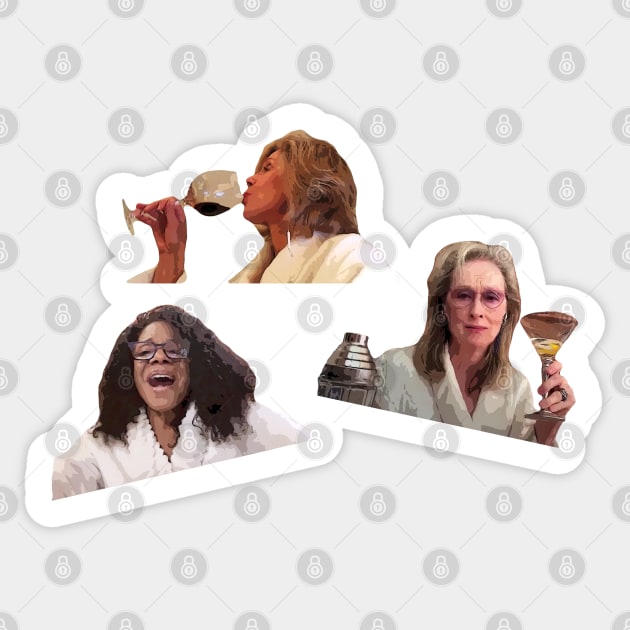 The Ladies who Lunch - Meryl Streep, Christine Baranski, Audra McDonald Sticker by baranskini